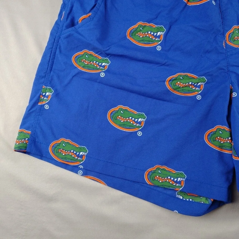 Columbia PFG Mens Medium Florida Gators Swim Trunks Blue NCAA Gator Logo Shorts